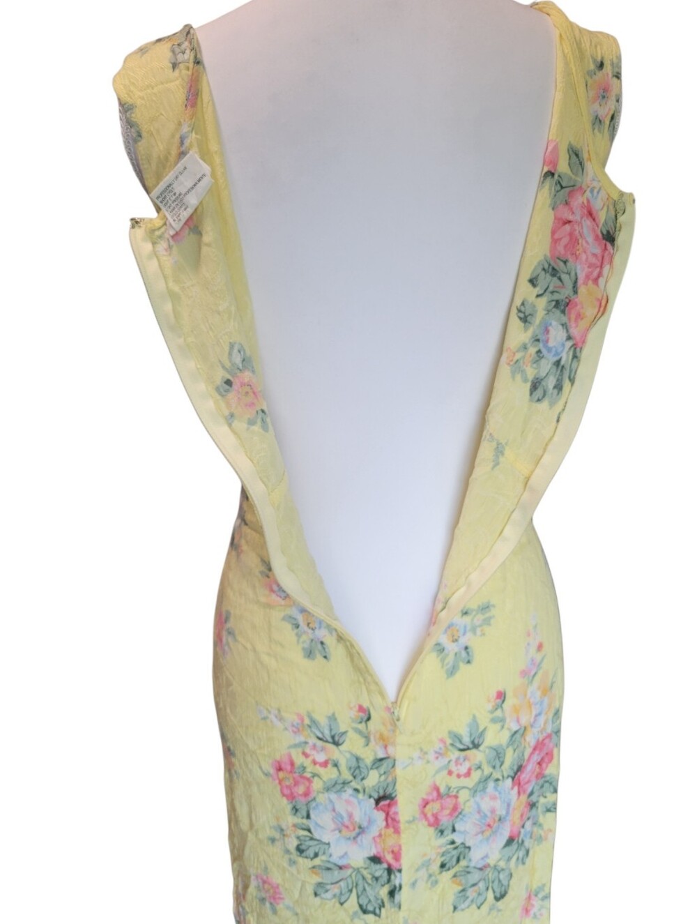 Vintage K Petite Yellow Floral Midi Sundress - Picture 7 of 10